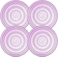 Purple Hobnail Dessert Plates Set 4 Pressed Glass 8 Inch by Yungala