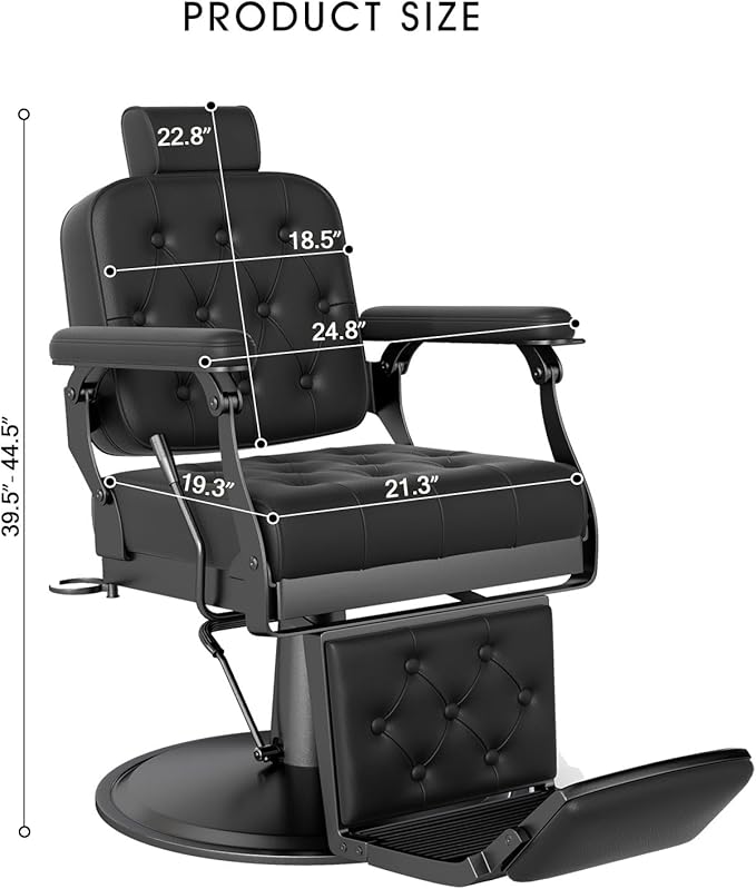Artist hand Barber Chair Salon Chair Hair Stylist, Hydraulic Barber Chair Heavy Duty, Styling Chairs for Beauty Barbershop, Recline Salon Chair for Hair Stylist