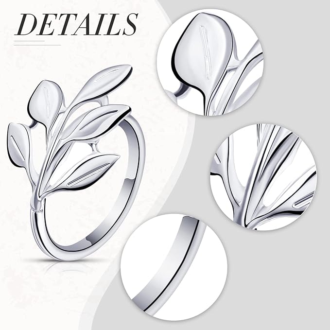 Hotop 72 Pcs Leaf Napkin Rings Set Silver Metal Napkins Rings Holders Bulk Glossy Table Adornment for Vintage Wedding Bridal Thanksgiving Christmas Holidays Fall Dinner Party Decoration Favors
