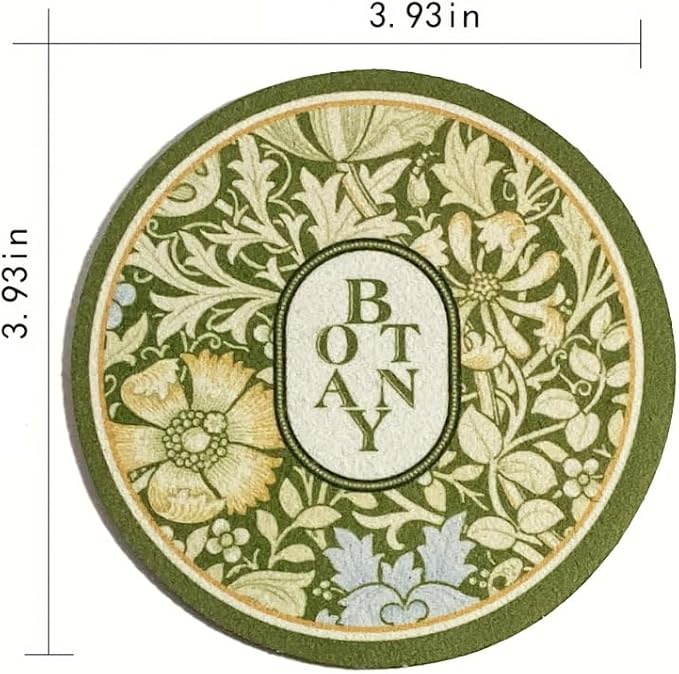 Coasters Set of 8 - Absorbent & Non-Slip Drink Coasters, Easy-Clean Rubber and Diatom Mud Cup Coaster Set for Office, Bar, Farmhouse - Thick Durable Table Protection