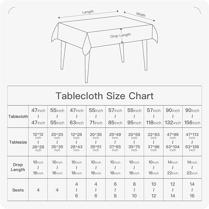BALCONY & FALCON Rectangle Tablecloth Washable Wrinkle Resistant and Water Proof Table Cloth Decorative Linen Fabric Tablecloths for Dining Parties Kitchen Wedding and Outdoor Use (Royal Blue, 57x118)