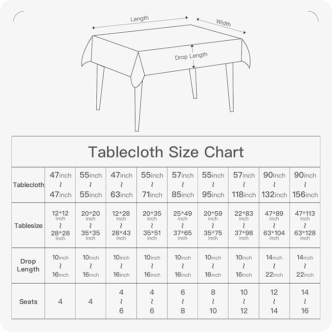 BALCONY & FALCON Rectangle Tablecloth Washable Wrinkle Resistant and Water Proof Table Cloth Decorative Linen Fabric Tablecloths for Dining Parties Kitchen Wedding and Outdoor Use (Beige, 90x156)