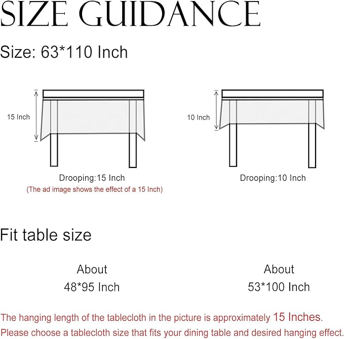 ISAENNE Designer Christmas Linen Extra Long Rectangle Tablecloth,Light Beige Western Table Cloth,Wrinkle Resistant Decor Tablecloths for Dining Thanksgiving Kitchen Christmas,63"*110"-Carol G