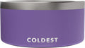 Coldest Dog Bowl - Anti Rust Metal, Non Slip, 3 Layers Insulated Stainless Steel Dog Bowls - Spill Proof & Heavy Duty - Water Bowl for Dogs, Cats & Pets, Dish Washer Safe (200 oz, Galaxy Purple)