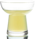 Lysenn Stemless Margarita Glasses Set of 2 - Elegant Vertical Stripes Cocktail Glasses – Premium Hand Blown Glassware for Martini and Mixed Drinks – 10 oz