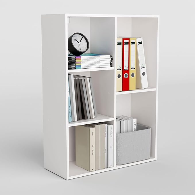 Cube Storage Organizer,Closet Organizers and Storage,Cube Reversible Bookshelf,Storage Shelf for Living Room,Home Office,Dining Room(White, 5-Cube)
