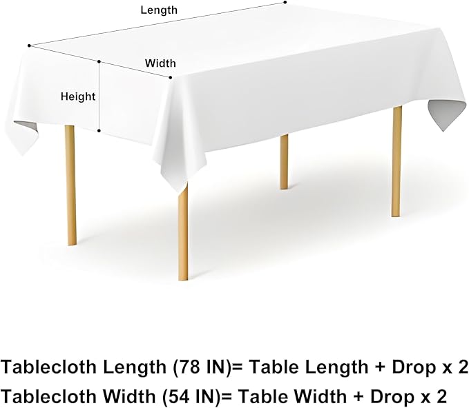 misaya Rectangle Waterproof Vinyl Table Cloth, Buffalo Flannel Backed Tablecloth, Wipeable Plastic Table Cover for Valentine's Day, Dinner, Kitchen, Outdoor (54" x 78", Burgundy and White)