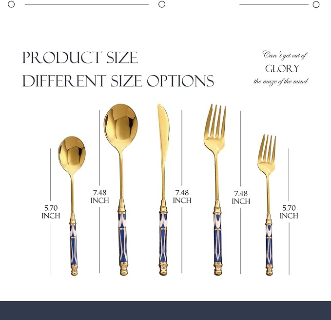 30-piece Silverware Set With Ceramic Handle, Premium Food Grade Stainless Steel Flatware Sets, Mirror Polished Cutlery Set, Dishwasher Safe (for 6 People)