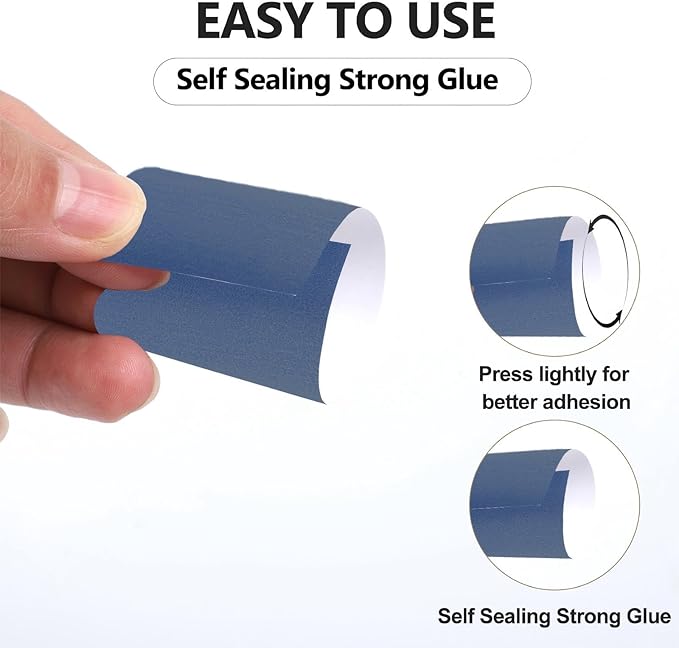Germiwipe 2500 Pcs Napkin Bands,Paper Napkin Rings Self Adhesive,Silverware Wraps Bands, Perfect for Birthday Parties, Weddings, Family Reunion & Events (Navy Blue)