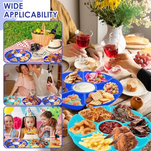 3 Round Plastic Serving Trays 11 Inch 7 Comp - Image 7