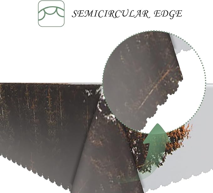 52x70 Inch Nature Rectangular Tablecloth Bird Autumn Forest Table Cloth Waterproof Durable Table Cover for Holiday Picnic Outdoor BBQ Decor