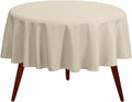Gee Di Moda Round Tablecloth - 120 Inch Ivory Round Table Cloth for 60 to 96 Inch Round Tables - Heavy Duty Washable Fabric - for Buffet Table, Holiday Party, Dinner, Wedding & Baby Shower