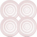 Pink Hobnail Dessert Plates Set 4 Pressed Glass 8 Inch by Yungala