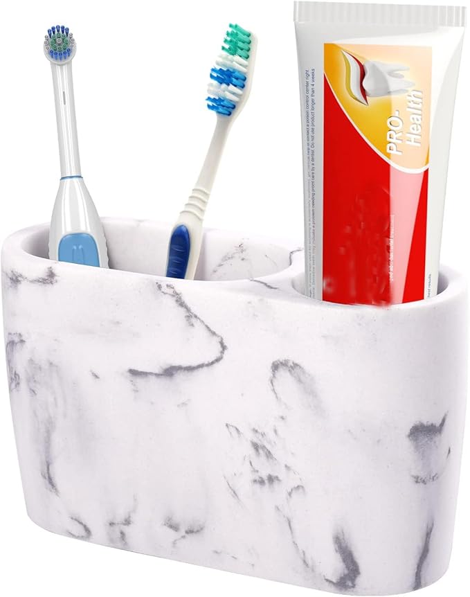 Toothbrush Holder for Bathrooms Toothpaste Holder Stand Bathroom Organizer for Toothbrush Makeup Brushes Holder