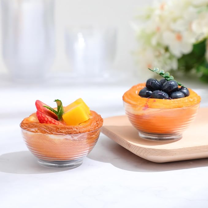 50 Pcs 3 oz Mini Clear Plastic Bowls, Disposable Plastic Dipping Spices Sauce Bowls for Fruit, Dips, Appetizers, Snacks, Weddings, Catering, Home or Event Party Supplies