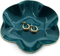 HANKOR 4.7 inch Small Ring Dish, Ceramic Jewelry Holder Tray, Green Catch All Trinket Bowl for Keys Rings Earrings