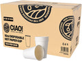 CIAO! 10oz White Paper Hot Cup, Disposable, 80mm Diameter 500 Count