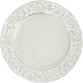 150 Pcs Charger Plates Set, Round Charger Plates, Reusable Serving Plates Embossed Rim Plastic Chargers Plate Decorative Round Plate Chargers for Dinner Plate Table Wedding Shower Decoration