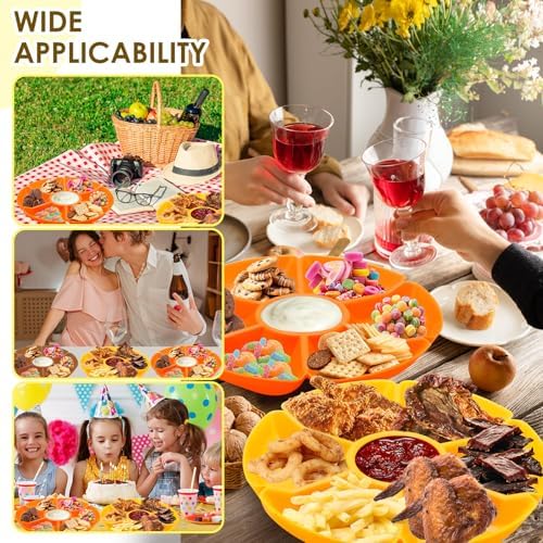 3 Round Plastic Serving Trays 11 Inch 7 Comp - Image 4