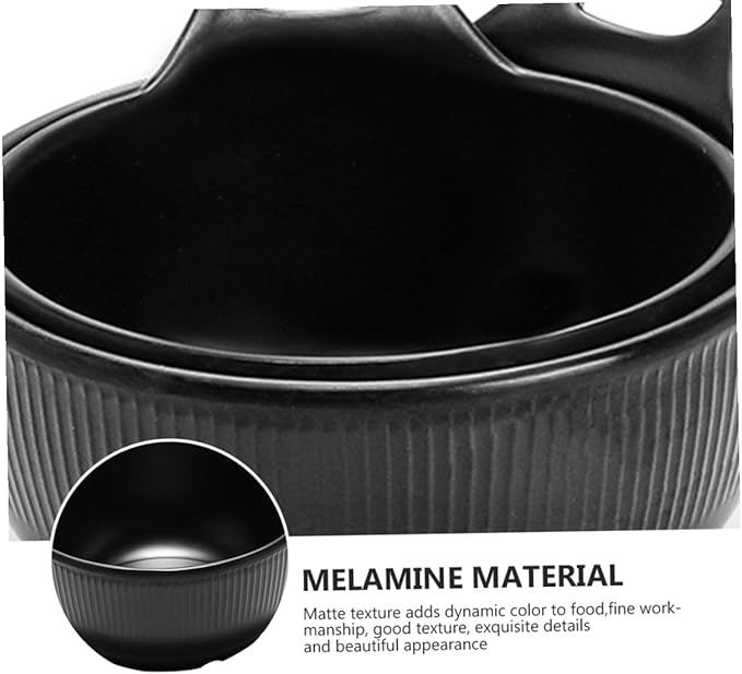 BESPORTBLE Melamine Breakfast Bowl Japanese Style Insulated Anti-scald Soup and Salad Dish for Home Kitchen Smooth Finish Porringer for Noodles Rice Snacks Restaurant Use