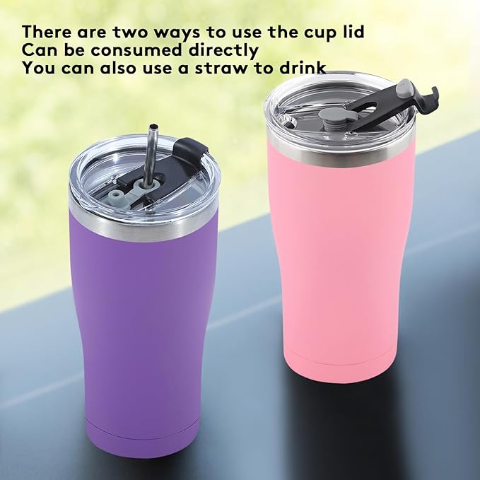 12 Pack Travel Coffee Tumbler 30 oz, Stainless Steel Mug with Lid and Straw, Insulated Cup for Water, Tea, Hot and Cold Drinks (Mixed color)