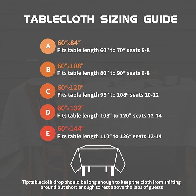 EVERLY Pure Linen Hemstitch Tablecloth,100% Stonewashed French Linen tablecloths for Kitchen Dining Rectangle Tables,60x132Inch Machine Washable Christmas Thanksgiving Organic Tablecloth-White