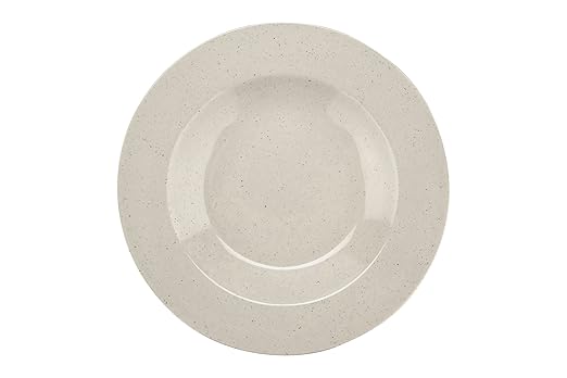 G.E.T. B-1611-IR-EC Melamine Pasta Bowl with Wide Rim, 16 Ounce, Ironstone (Set of 4)