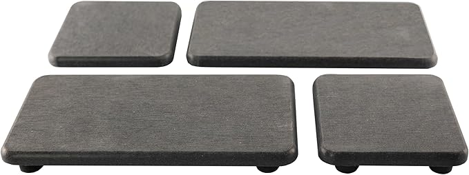 Set of 4 Water Absorbent Diatomite Coasters, Diatomaceous Earth Kitchen Soap Dish, Bathroom Trays, Water Absorbing Stone Used for Hand Soaps & Plants & Toiletries in The Modern Home
