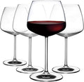 NUDE Mirage Set of 2, White Crystal Wine Stem Glasses 19.25 oz, |Lead-Free Crystal|, Clear Glass Wine Tumbler, Ideal for Cocktails & Perfect for Homes & Bars