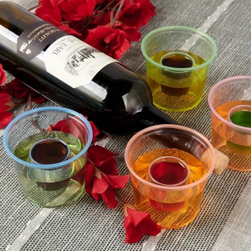 100 Disposable Bomber Cups, 4oz Plastic Shot Glasses, Assorted Colors - Image 5