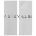 2Pack 6061 T651 Aluminum Sheet Metal 6 x 16 x 1/4 (6MM) Inch Thick Flat Plain Aluminum Plate Covered with Protective Film, Heat Treatable Rectangle 6MM Aluminum Metal Plate for Industrial