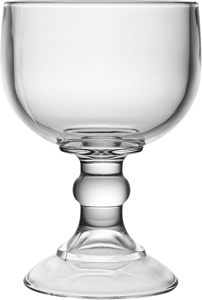Restaurantware-Vetri 18 Ounce Schooner Beer Glasses, 6 Stemmed Shrimp Cocktail Glasses - No Lead, Dishwashable, Clear Glass Goblets, Suitable For Coronitas, Margaritas, Tequila, Or Whiskey Sour