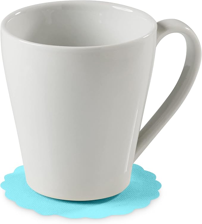 Disposable Mint Blue Paper Coasters for Drinks, 3.5 Inch Round Coasters for Bar, Cocktail, Beverage, Wine Or Event, 500 Pack Bulk