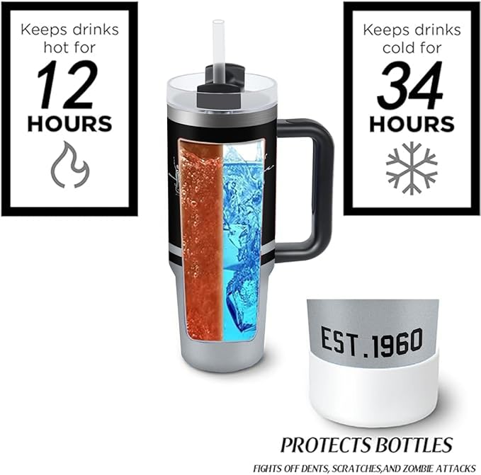 Las Vegas 30 oz Tumbler with Handle and Straw,Car cup,Coffee Mug,100% Leakproof Insulated Tumbler with Lid and Straw,Made of Stainless Steel,Cup Holder Friendly Base,Classic Collection Gifts for Fans