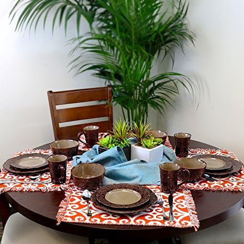 Elama’s Salia 16 Piece Stoneware Dinnerware Set - Image 4