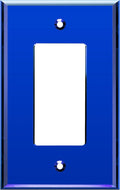 LIDER Reflective Acrylic Decorator Wall Plate, Mirrored Light Switch Plate, Plexiglass Outlet Cover, Acrylic Glass, Oversized 1-Gang 5.25" x 3.44", LWP-31O-ABL, Blue
