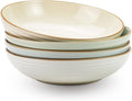 famiware Jupiter Pasta Bowls, 30 OZ Large Salad Bowls Set of 4, Microwave and Dishwasher Safe, Sturdy & Stackable, Serving Bowls for Kitchen, Multi-color