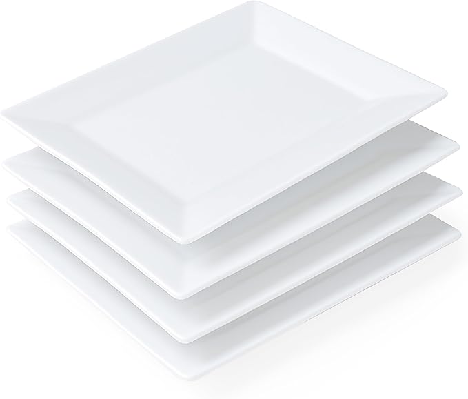 Navy Table Set for 6 with Tablecloth, White Square Dinner Plates, Bowls & Gold Candle Holders – Modern Navy & White Tablescape for Shabbat, Holidays, Dinner Parties & Events
