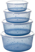 4Pcs stackable Plastic Mixing Bowls with Lids Set for Kitchen, Safe BPA Free Non Toxic Serving Bowl Mixing Bowls