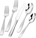 60-Piece Stainless Steel Flatware Set for 12, 18/10 Silverware Set, Heavy Silverware Set for 12, High End Flatware, Mirror Polish, Dishwasher Safe, Ideal for Gift
