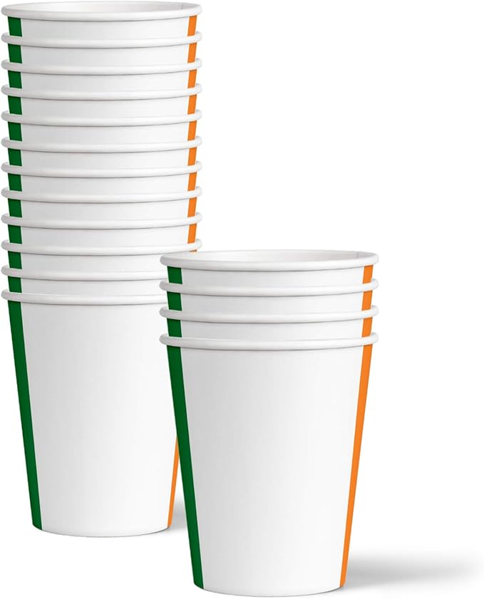 Irish Flag Ireland Birthday Party Supplies Set Plates Napkins Cups Tableware Kit for 16