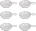 Temp-tations by Tara Set of 6 Serving Bowls, Woodland White - 4 Oz Skillet-Shaped Small Soy Sauce Dish for Prep, Salsa, Dessert, Snacks, Mini Ceramic Dishes, Sauce Cups, Charcuterie Boards Accessories