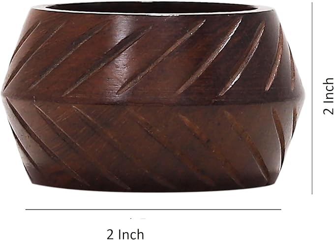 Wooden Napkin Rings Handcrafted Natural Wood Napkin Rings Decorations Christmas Ornaments Best for for Table Décor, Dinner Party, Wedding Party, Dining Parties, Table Decoration (6)