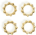 Two's Company 53764 Golden Bamboo Napkin Rings, Set of 4