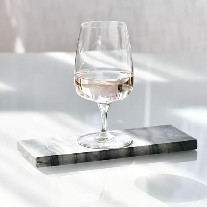 Krosno - Stemmed Tulip Water Glasses, Set of 4, 11.2 oz, Ideal Goblets for Dessert, Cocktails, Juice, Drinking Glasses, Lead-Free and Safe, Dishwasher Safe, Made in Europe