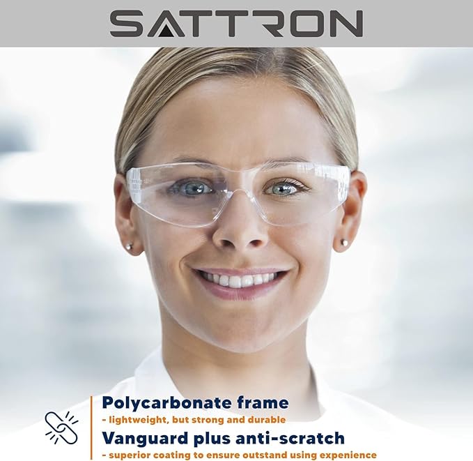 Clear Safety Glasses Bulk of 24, ANSI Z87.1 Eye Protection for Women Men, Scratch & Impact Resistant Protective Glasses, Ideal for Lab, Construction, Shooting
