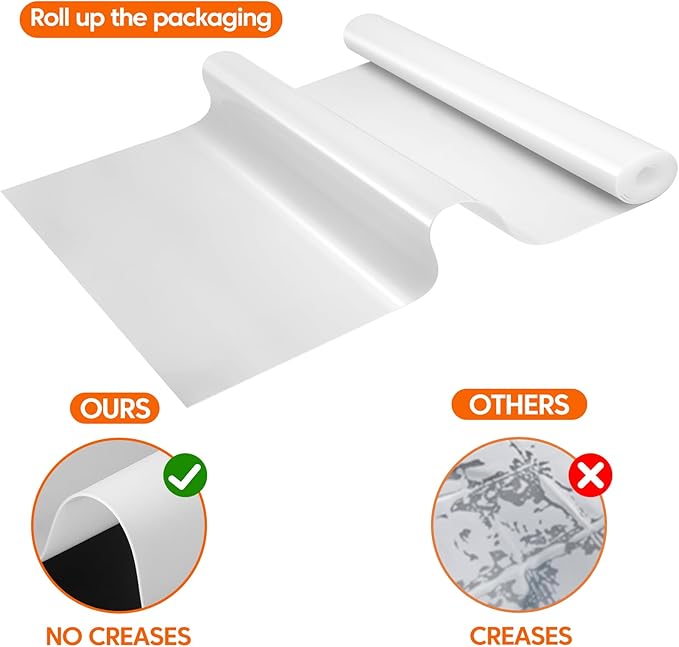 Extra Large Silicone Mat for Kitchen Counter,20"x80" Heat Resistant Mats for Countertop,New Skin-Friendly Material Quartz Countertop Protector Mats,Freely Cuttable (Translucent,1.6 mm Thick)
