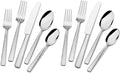 Mikasa, Oliver Gleam Flatware Service for 12, 65 Piece Set, 18/10 Stainless Steel, Silverware Set with Serving Utensils (Pack of 2)