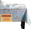 Maison d' Hermine Table Cloth Square Table 100% Cotton 60 x 60 Inches Tablecloth Reusable Decorative for Dining Room Farmhouse Home Valentines Day Decorations Spring Summer - Ibiza - Blue