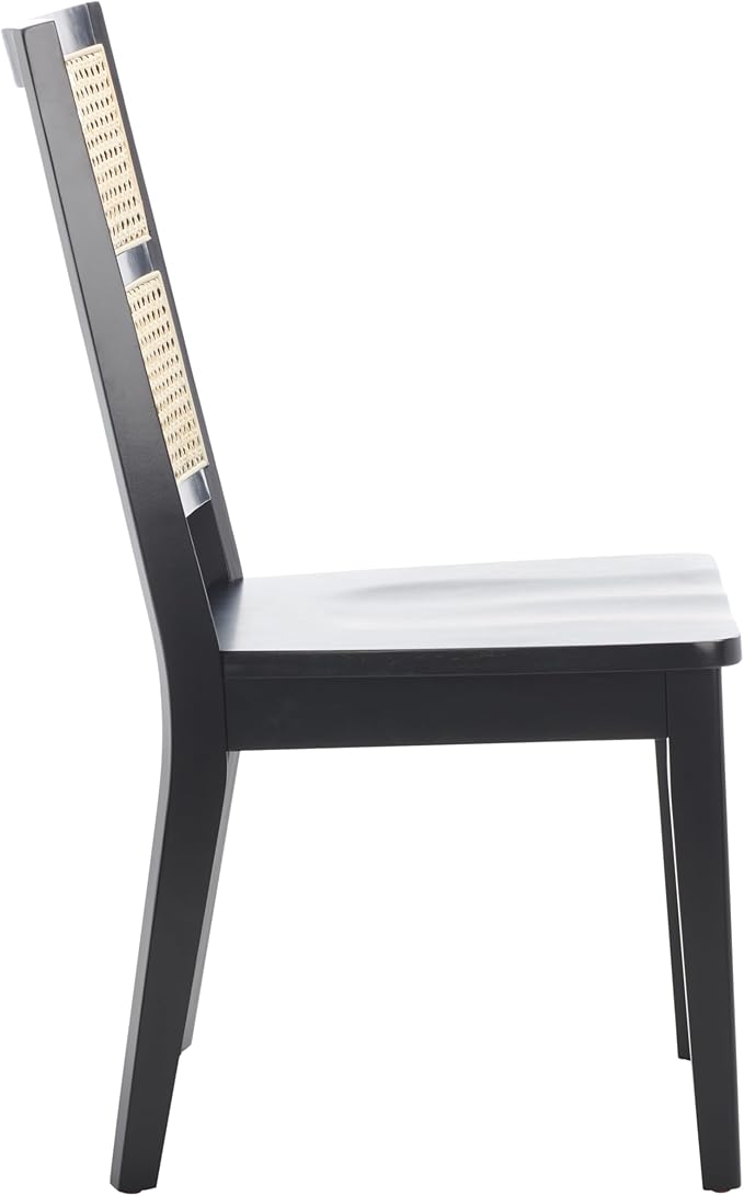 SAFAVIEH Home Collection Toril Coastal Black/Natural Dining Chair Set of 2